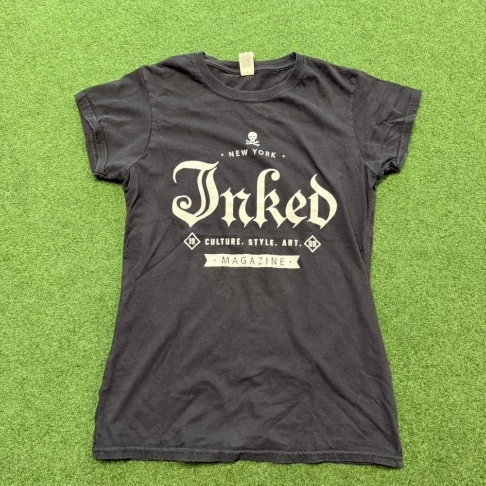 Y2K 2000s inked magazine graphic tee inked y2k grunge style tattoo t shirt